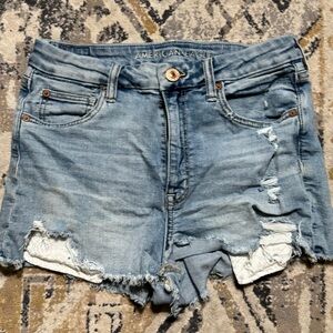 AE Curvy Hi-Rise Shortie Denim Shorts